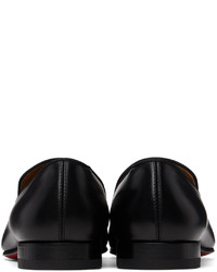 schwarze Leder Slipper von Christian Louboutin