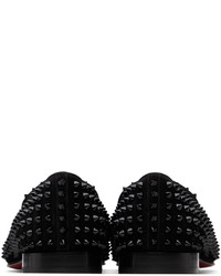 schwarze Leder Slipper von Christian Louboutin