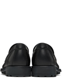 schwarze Leder Slipper von Ferragamo