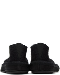 schwarze Leder Slipper von The Row