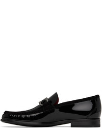 schwarze Leder Slipper von Ferragamo