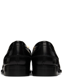 schwarze Leder Slipper von Versace