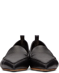 schwarze Leder Slipper von Nicholas Kirkwood