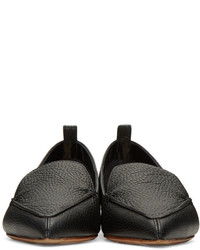 schwarze Leder Slipper von Nicholas Kirkwood