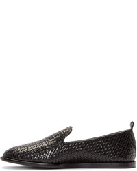 schwarze Leder Slipper von H By Hudson