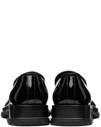 schwarze Leder Slipper von Alexander McQueen