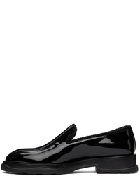 schwarze Leder Slipper von Alexander McQueen