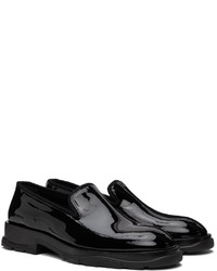 schwarze Leder Slipper von Alexander McQueen