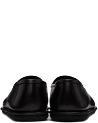 schwarze Leder Slipper von Giorgio Armani