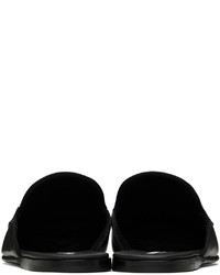 schwarze Leder Slipper von Dolce & Gabbana