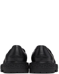 schwarze Leder Slipper von Versace