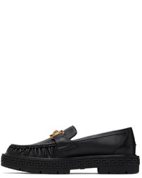 schwarze Leder Slipper von Versace