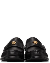 schwarze Leder Slipper von Versace