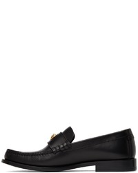 schwarze Leder Slipper von Versace