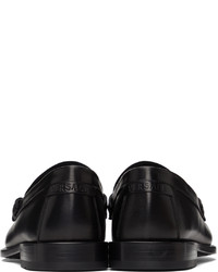 schwarze Leder Slipper von Versace