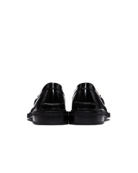 schwarze Leder Slipper von Versace