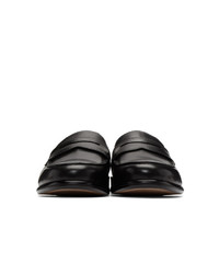 schwarze Leder Slipper von Officine Generale