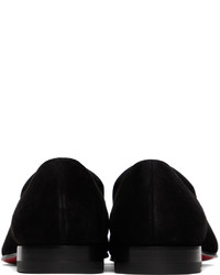 schwarze Leder Slipper von Christian Louboutin