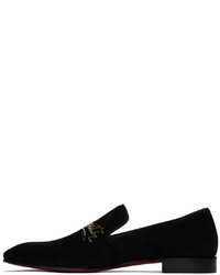 schwarze Leder Slipper von Christian Louboutin