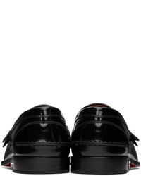 schwarze Leder Slipper von Christian Louboutin