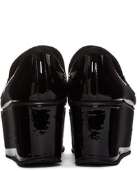 schwarze Leder Slipper von Repetto