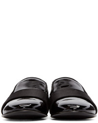 schwarze Leder Slipper von Giuseppe Zanotti