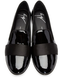 schwarze Leder Slipper von Giuseppe Zanotti