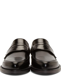 schwarze Leder Slipper von Jimmy Choo