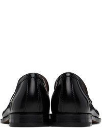 schwarze Leder Slipper von Ferragamo