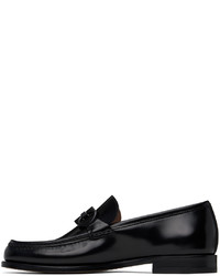 schwarze Leder Slipper von Ferragamo