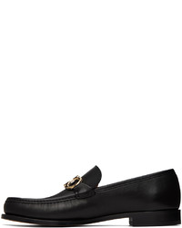 schwarze Leder Slipper von Ferragamo