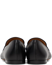 schwarze Leder Slipper von Ferragamo