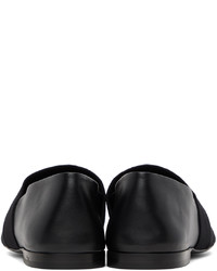 schwarze Leder Slipper von Ferragamo