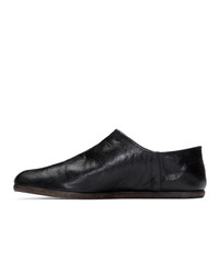 schwarze Leder Slipper von Maison Margiela