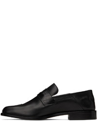 schwarze Leder Slipper von Maison Margiela