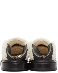 schwarze Leder Slipper von Fendi