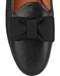 schwarze Leder Slipper von Lanvin