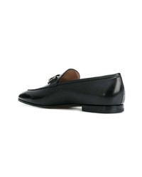 schwarze Leder Slipper von Salvatore Ferragamo