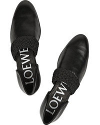 schwarze Leder Slipper von Loewe