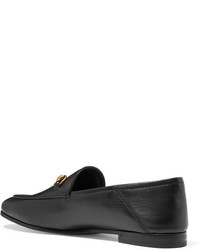 schwarze Leder Slipper von Gucci