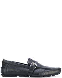 schwarze Leder Slipper von Calvin Klein
