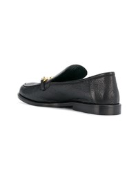 schwarze Leder Slipper von Mulberry