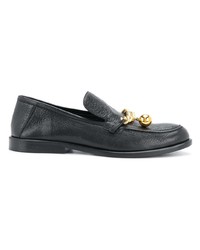 schwarze Leder Slipper von Mulberry