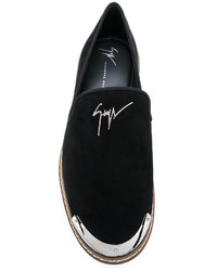 schwarze Leder Slipper von Giuseppe Zanotti Design