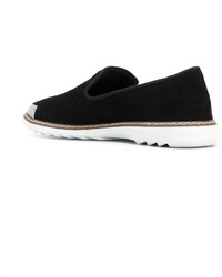 schwarze Leder Slipper von Giuseppe Zanotti Design