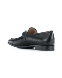 schwarze Leder Slipper von Salvatore Ferragamo