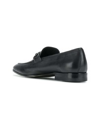 schwarze Leder Slipper von Salvatore Ferragamo