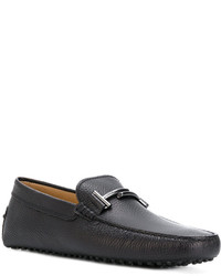 schwarze Leder Slipper von Tod's