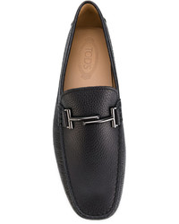 schwarze Leder Slipper von Tod's