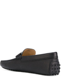 schwarze Leder Slipper von Tod's